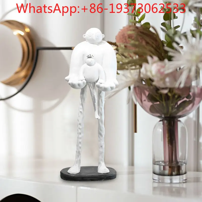 Creative Abstract Character Sculpture Tabletop Thinker Cartoon Doll Art Installation Ornament view 2