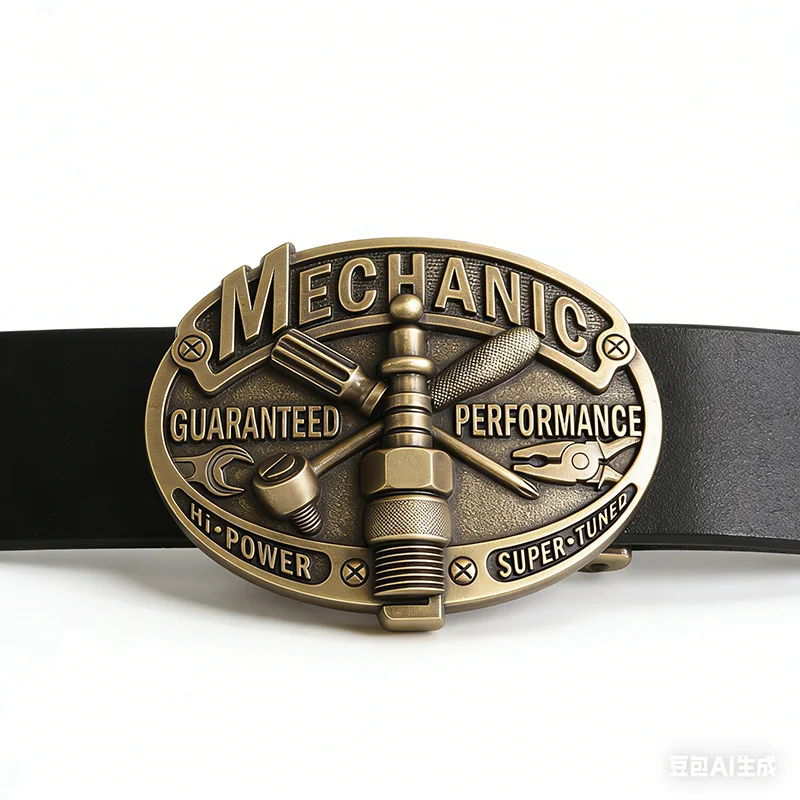 New Vintage Bronze Plated Mechanic Trades Tradesman Belt Buckle Gurtelschnalle Boucle de ceinture BUCKLE-WT148AB Stock in US