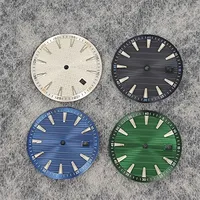 New 33.5mm Single Calendar Watch Dial Green Luminous Watch Faces Men's Watch Replacement Parts for NH35/NH36/4R/7S Movement