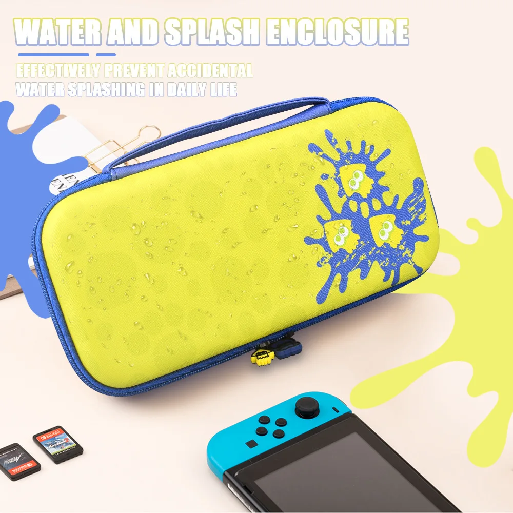 Mooroer สำหรับ Switch Host กระเป๋า Switcholed Splatoon เกมธีมกรณี NS กระเป๋ากระเป๋าถือคอนโซลเกมสวิทช์อุปกรณ์เสริม