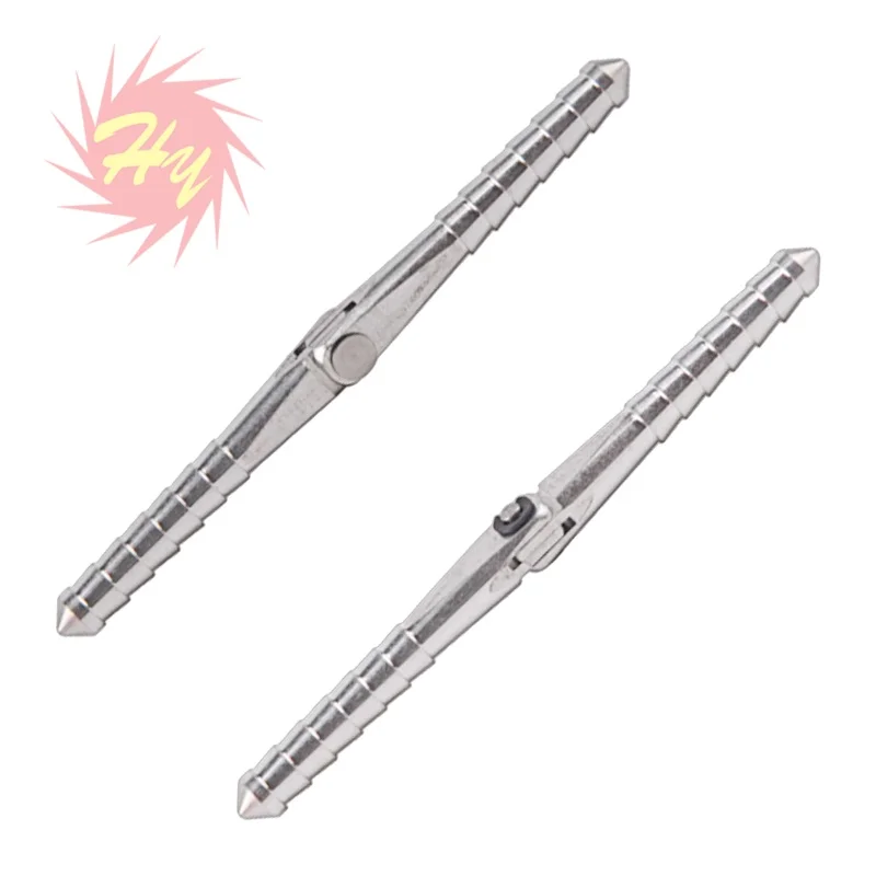 5-teiliger Metall-Nadelscharnier-Stick, gepolsterte und runde Scharniere, Stichstift für RC-Flugzeugmodell-Zubehör, Farbe Silber
