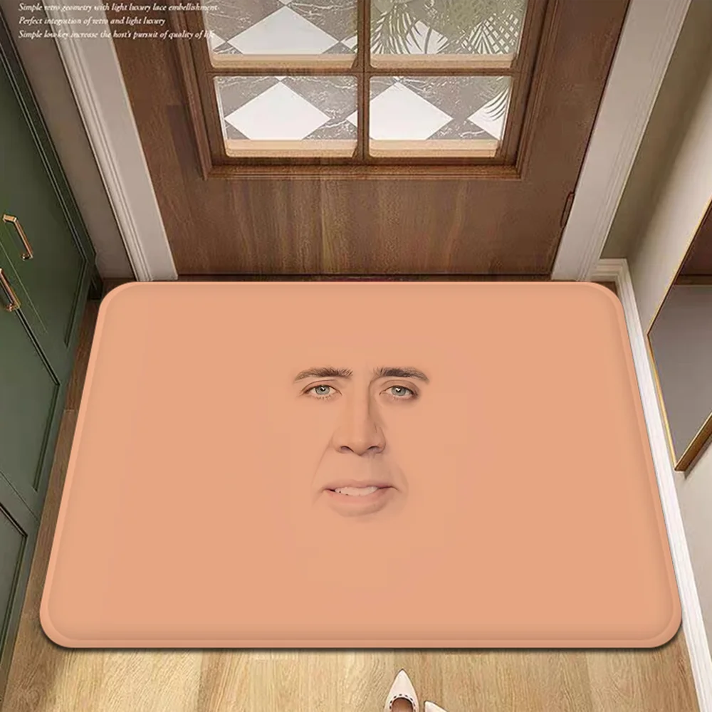 Nicolas Cage Face Kitchen Mat Nordic Style Bedroom Living Room Doormat Home Balcony Anti-Slip Welcome Rug