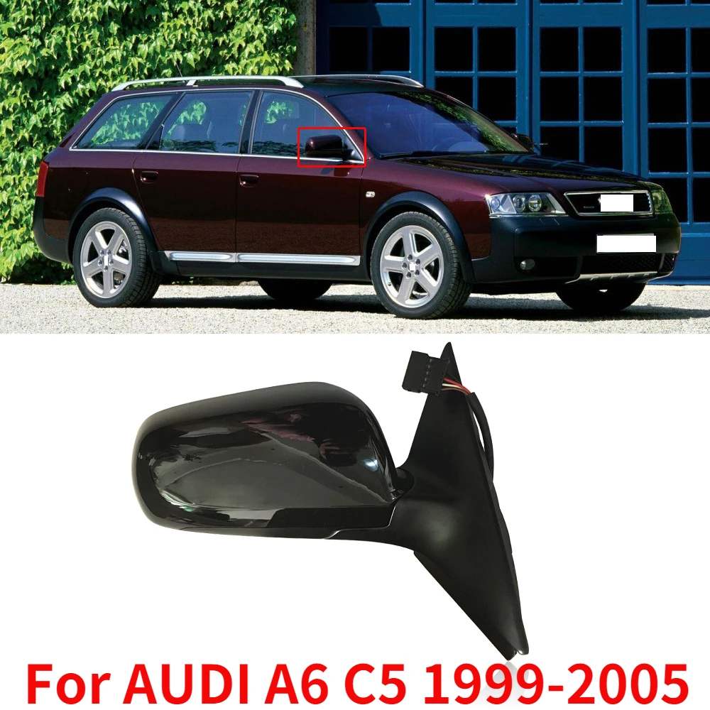CAPQX 5/11 drut dla AUDI A6 C5 1999 2000 2001 2002 2003 2004 2005 samochodów zewnętrzny widok z tyłu lustro assy boczne lusterko wsteczne montaż