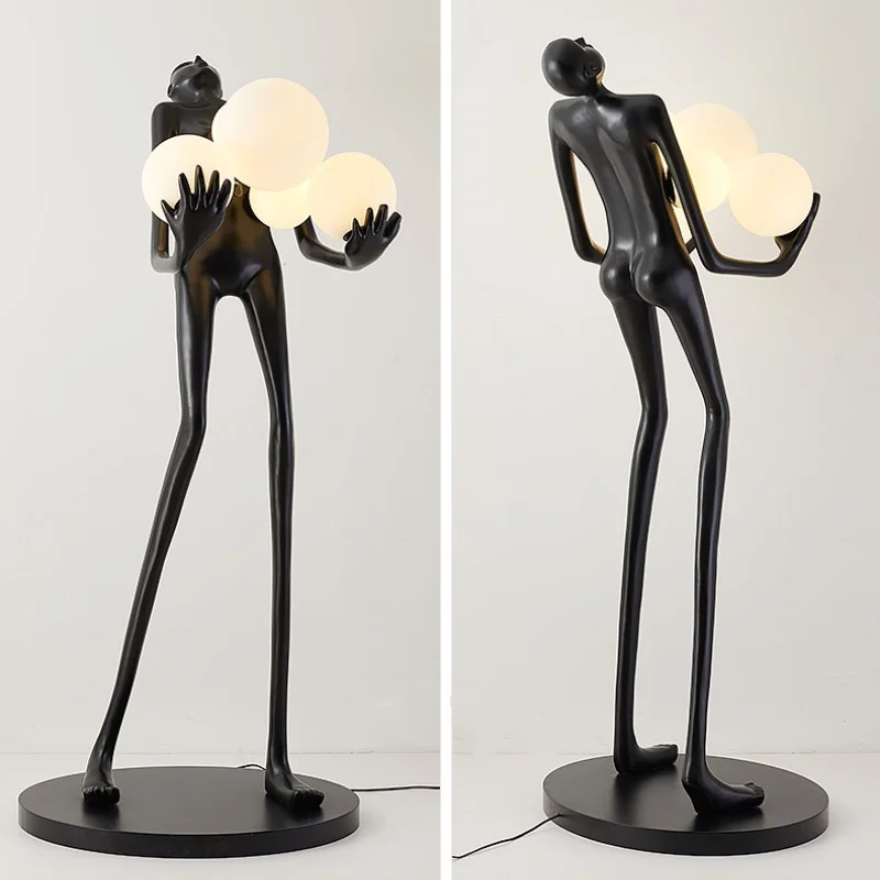 Nordic Humanoid Floor Lamp Sculpture Design Exhibition Hall Decoration Living Room Lamp Bedroom Lamp Styling Lamp Halloween Lamp