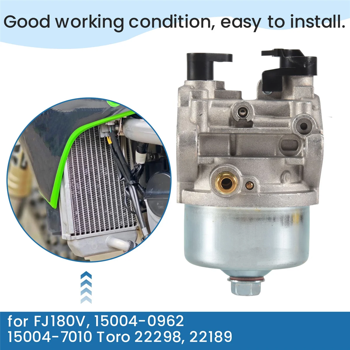 

【Price-Drop!】FJ180V Carburetor Replacement for Kawasaki FJ180V, 15004-0962 15004-7010 Toro 22298, 22189