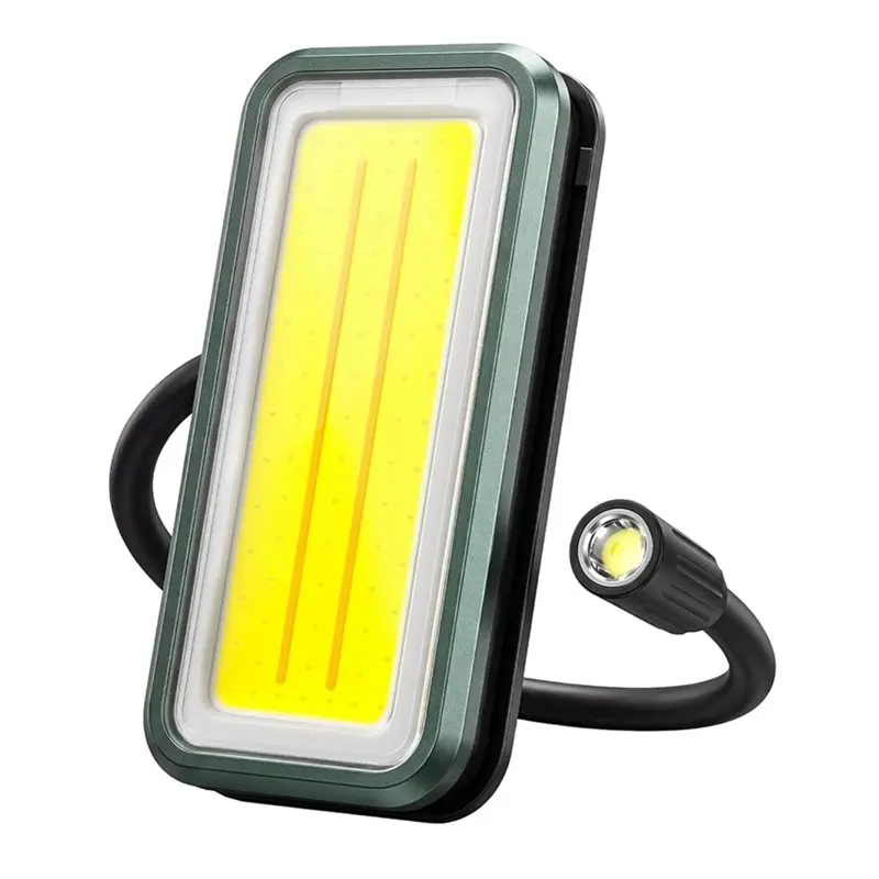DTA4-Rechargeable Work Light With Flexible Gooseneck Light, Portable Magnetic Light For Car Repair, Camping, Emergency
