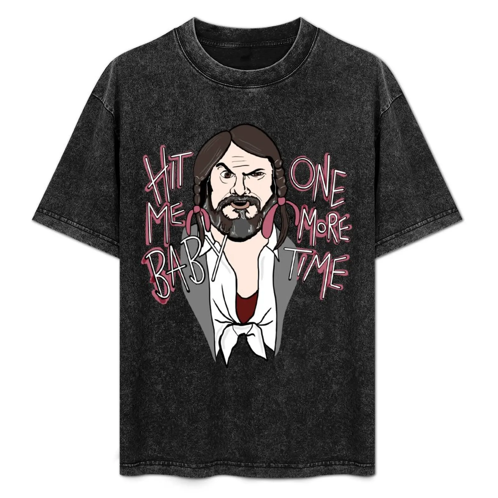 

Jack Black Baby One More Time Music Mashup T-Shirt Basic Solid Color Short Sleeve T-Shirt