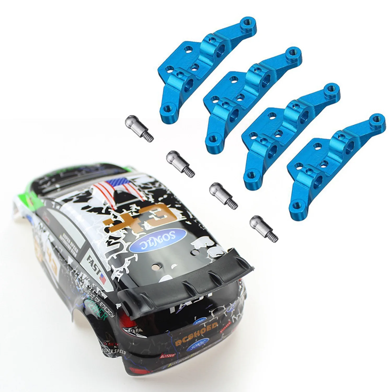 

CYGJ-1 Pcs Metal Full Set Upgrade Parts & 1 Pcs Rc Car Shell Body Remote Control Spare Parts