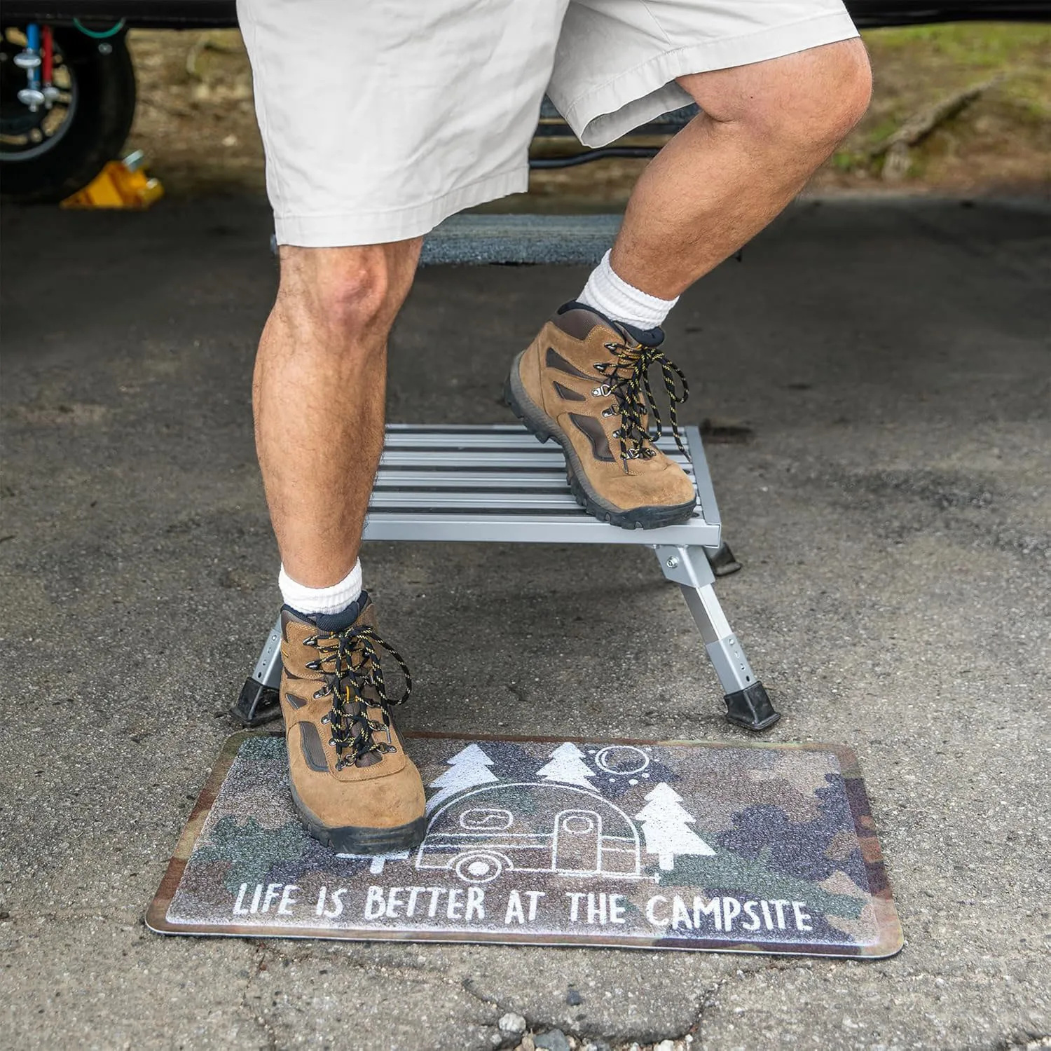 

Складная лестница для автофургона, прицеп, прицеп, автомобильная кровать, автомобильный табурет для ног, автомобильный табурет с педалью, инструменты для кемпинга