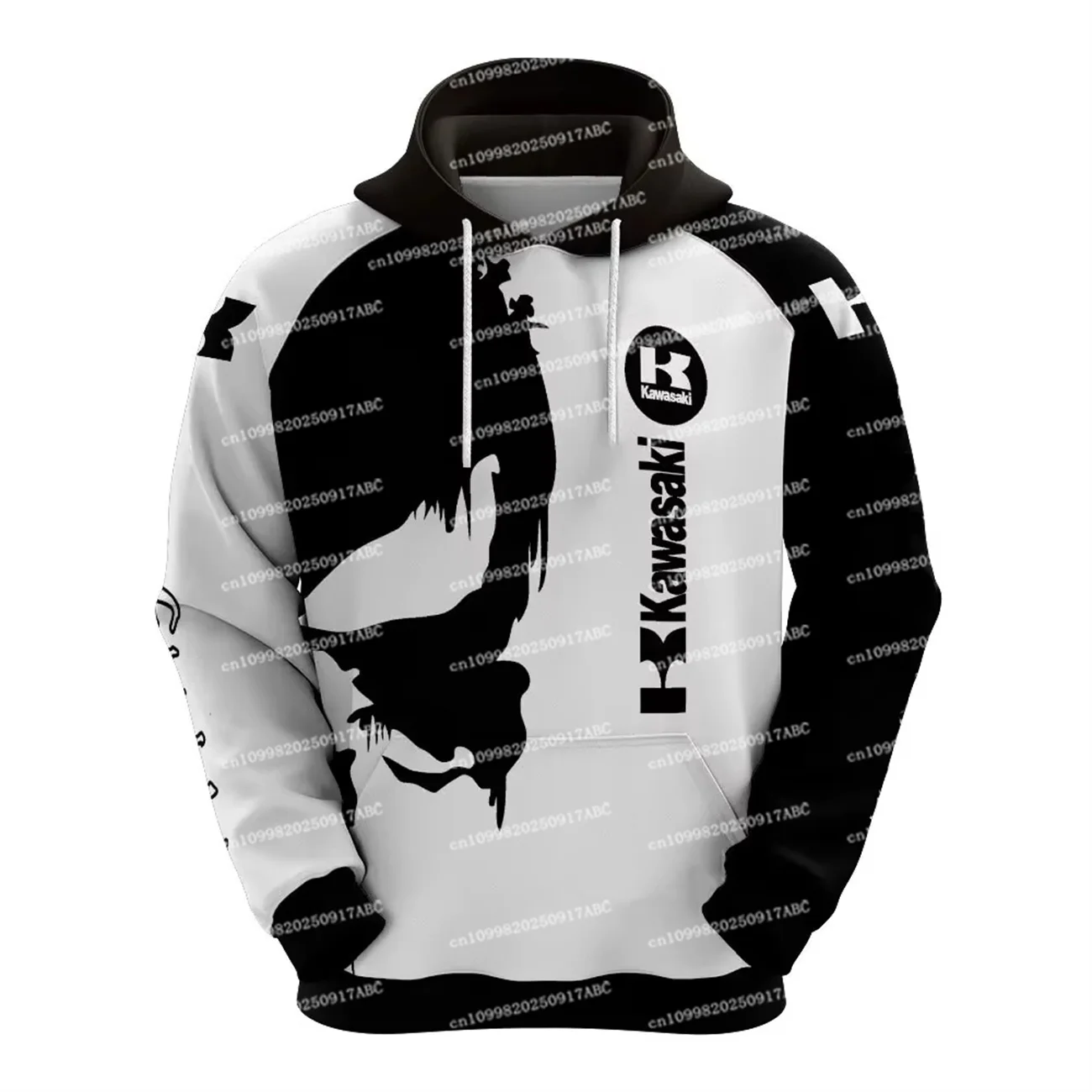 

（Kawasaki ）Spring and Autumn Men Hoodie Kawasaki Hoodie Men's and Women's Adult and Children's Street Leisure Sports Hoodie