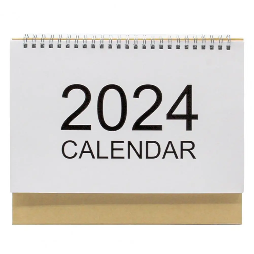 2024 Desk Calendar Mini Stand-up Flip-top Design Event Marking Home School Office Mini Calendar