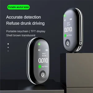 SUNRI-Compact Highly Accurate Alcohol Detector Rechargeable Long-Lasting Breathalyzer G1 Multi-Language Tester