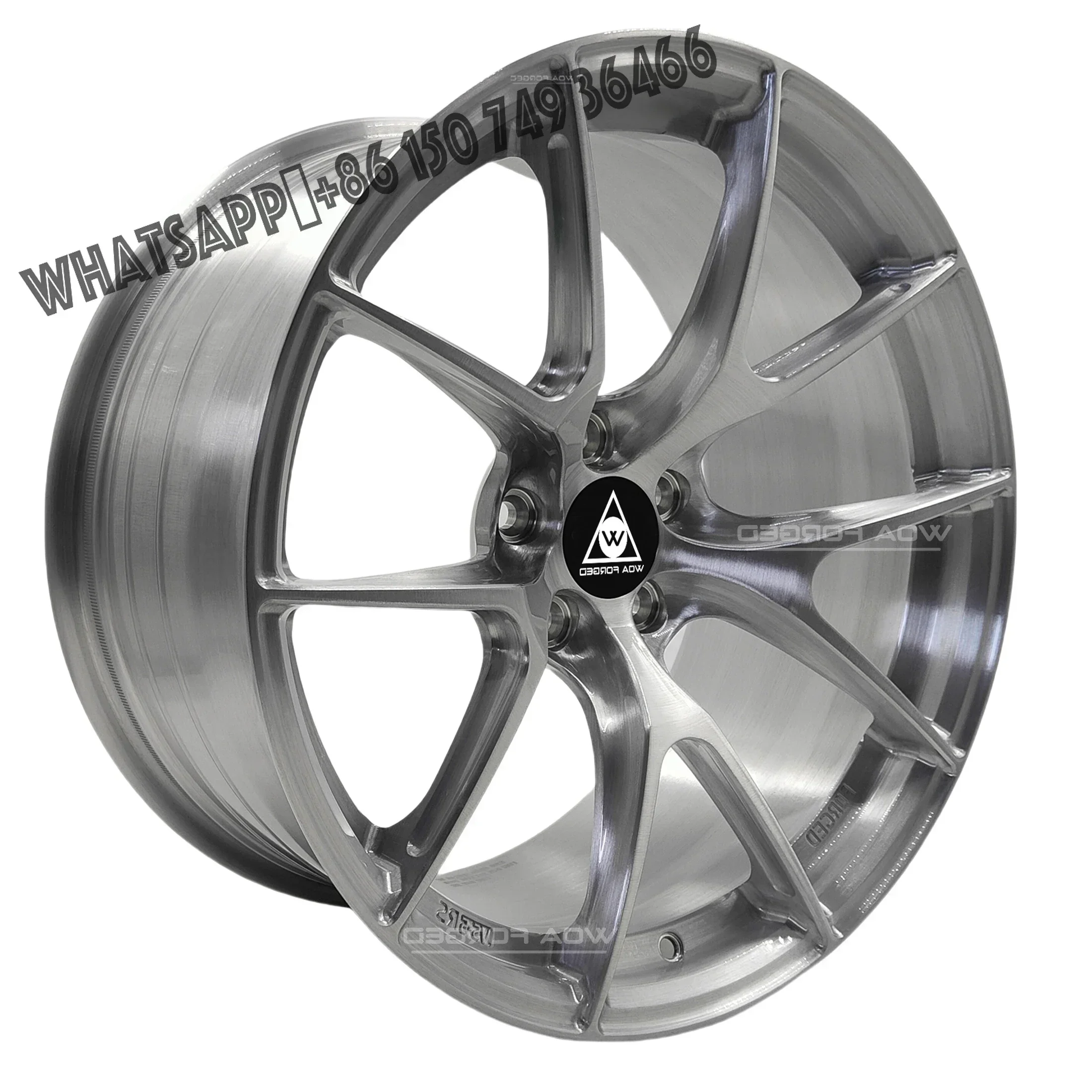 

Polished Silver Performance Single Five Spoke Light Weight Sport Car Wheels Aluminum Ape Rim Wheels 5x120 5x139.7 Alloy Forged