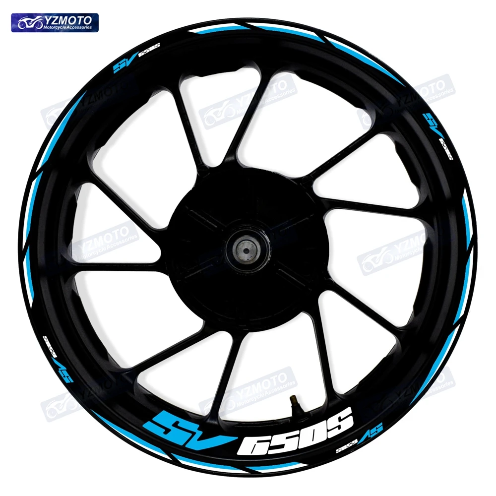 For SV650S SV 650S Motorcycle Racing 17 Inch Front And Rear Wheel Hub Waterproof Sticker Reflective Rim Decal Decorate Stickers