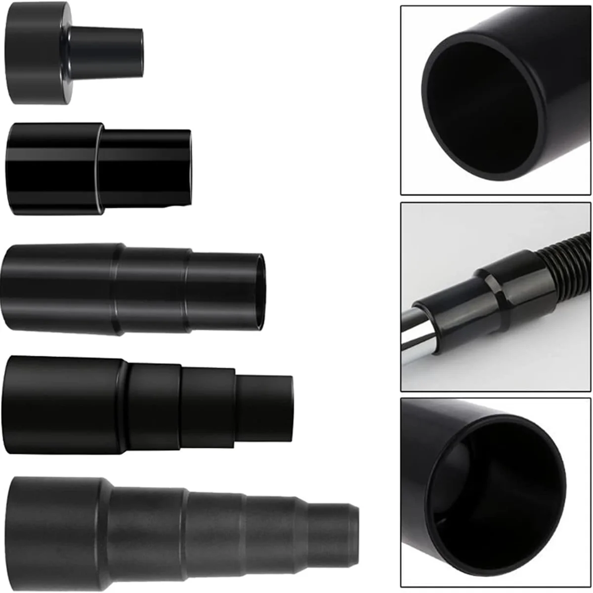 A002 محول خرطوم مكنسة كهربائية عالمية، طقم محول خرطوم مكنسة 5 قطع، محول مرفق مكنسة كهربائية