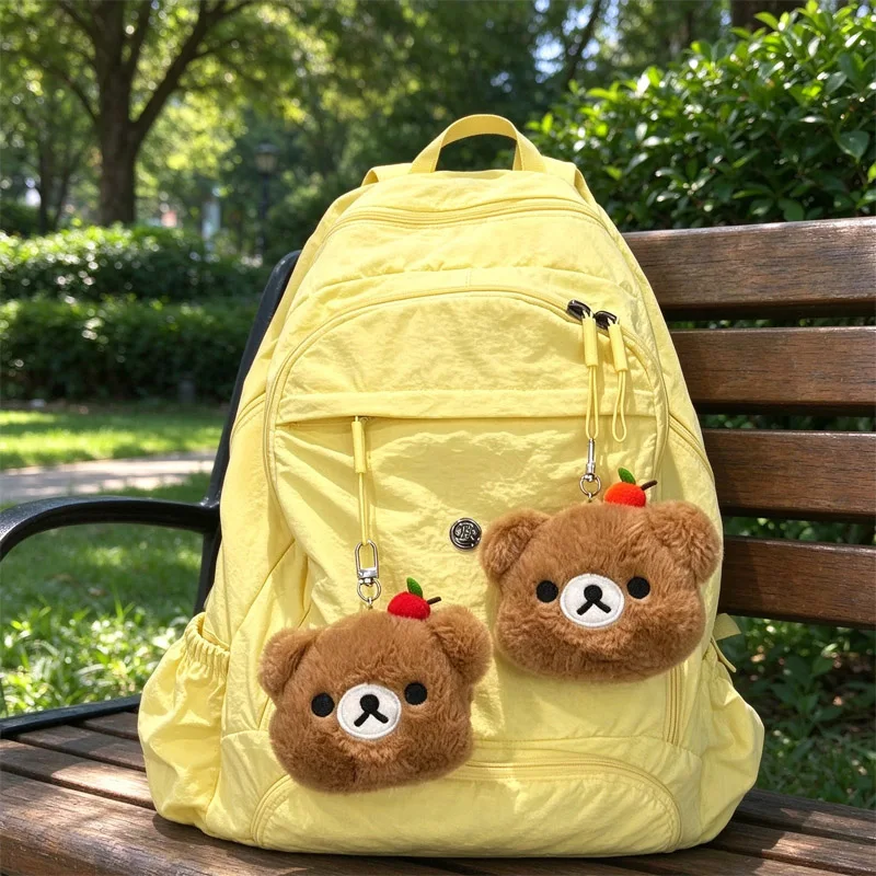 Rilakkuma Plush Cartoon Bear Plush Keychain Cute Coin Wallet Hanging Bag Accessories Portable Change Wallet Accessories