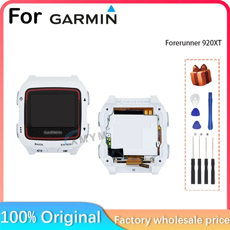 For Garmin Forerunner 920XT 920 Xt LCD Black White Color GPS Smart Watch LCD Display Screen, Frame + LCD Display, Repair Parts