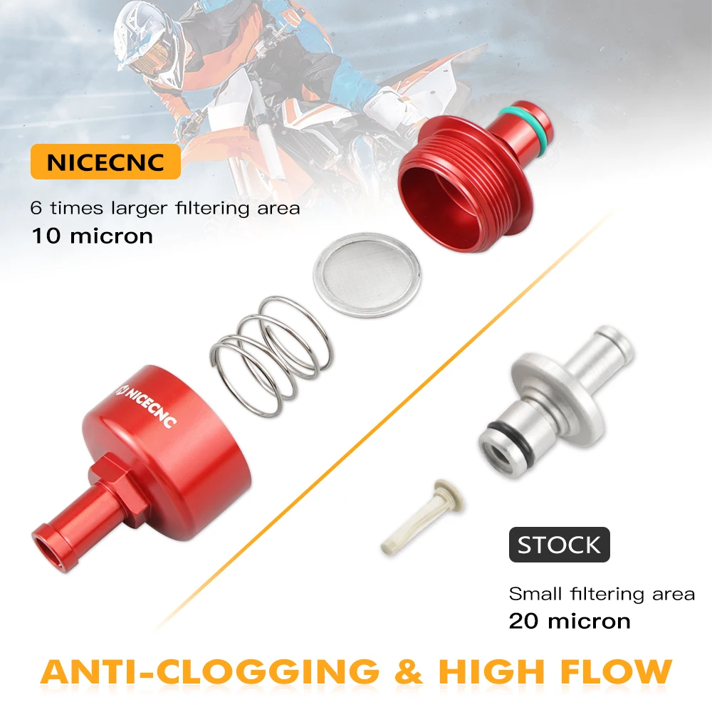 

NICECNC For Beta RR 350 2016-2023 RR 390 430 480 RR 350 400 450 498 Racing Motorcycle Aluminum Fuel Filter For KTM EXC 300 TPI