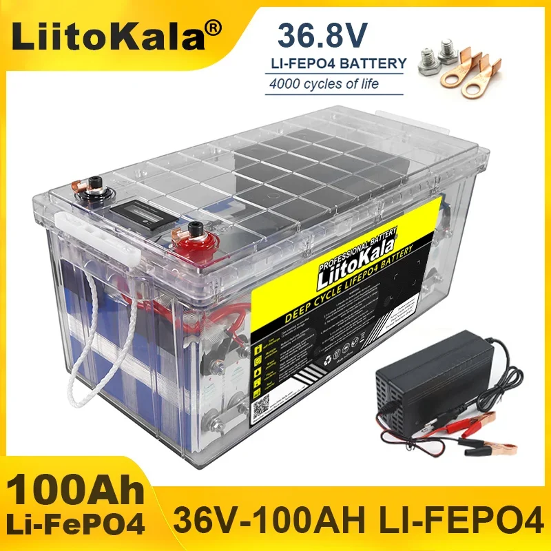 LiitoKala 12V/24V/36V/48V 310Ah 200Ah 180ah 100Ah 120Ah LiFePO4 batería para 4S 8S 10S 16S Solar Touring car carrito de golf sin impuestos