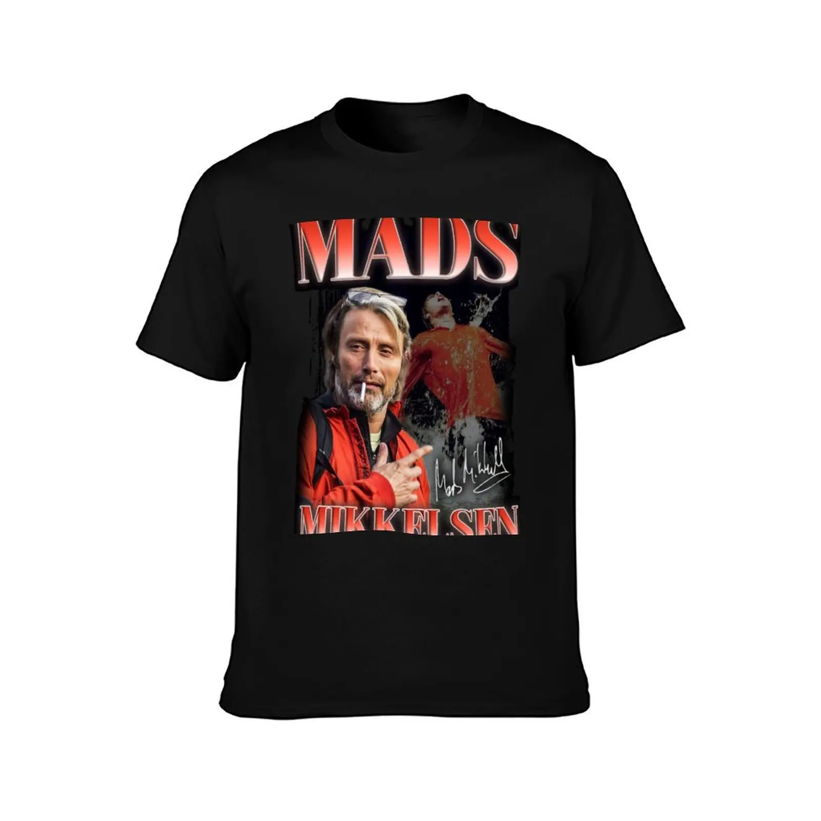 Mads Mikkelsen 90s Style T-Shirt Utility Casual Work T-Shirt