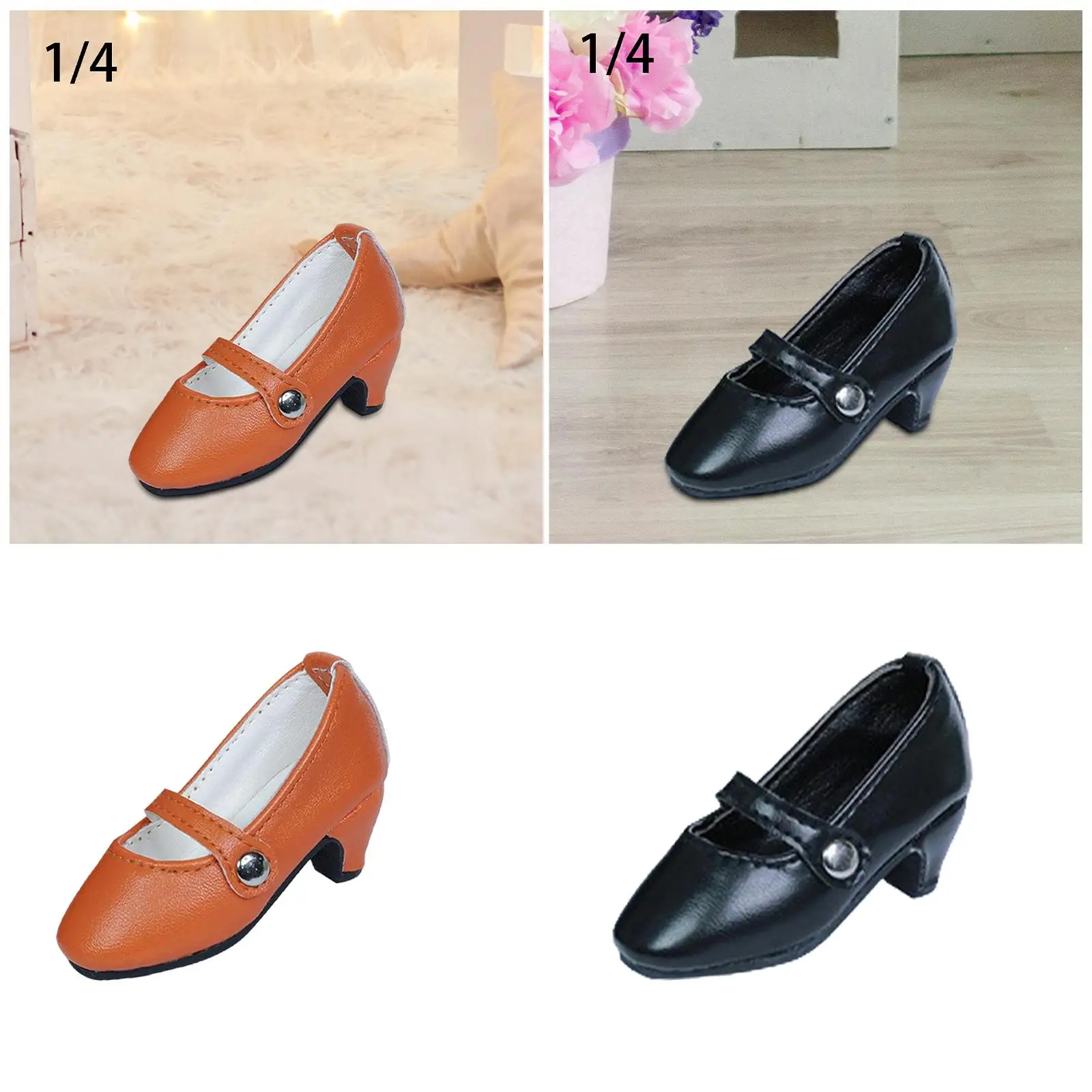 BJD Doll Shoes Made of PU for 1:4 Figures, Comfortable Dress Shoes