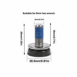 Tornillos fijación manivela bicicleta M8 acero alta resistencia 18 mm
