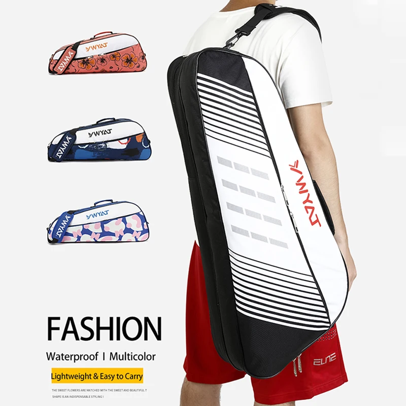 Outdoor Waterproof Badminton Bag Racket Sports Bag For Men Or Women Large Capacity Tennis Racket Bag with Shoes Compartments