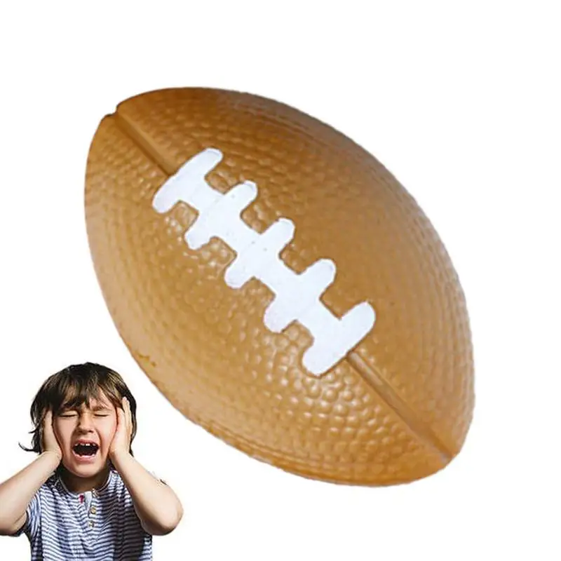 

American Football Sausage Soft Sensory Stretchy Fidget Toy Durable In Use Rebound Squish Balls Funny Christmas Gift for Kids