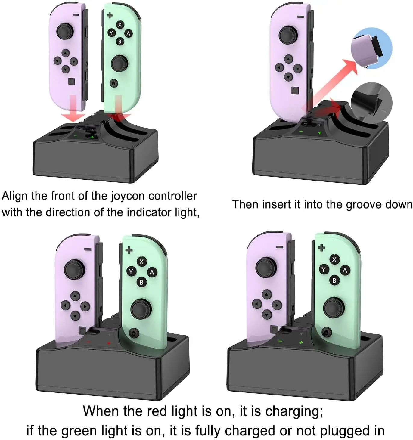 Charging Dock for Nintendo Switch OLED Charger Station for Switch Joy-con with a USB Type-C Gaming Accessories Charging Stands