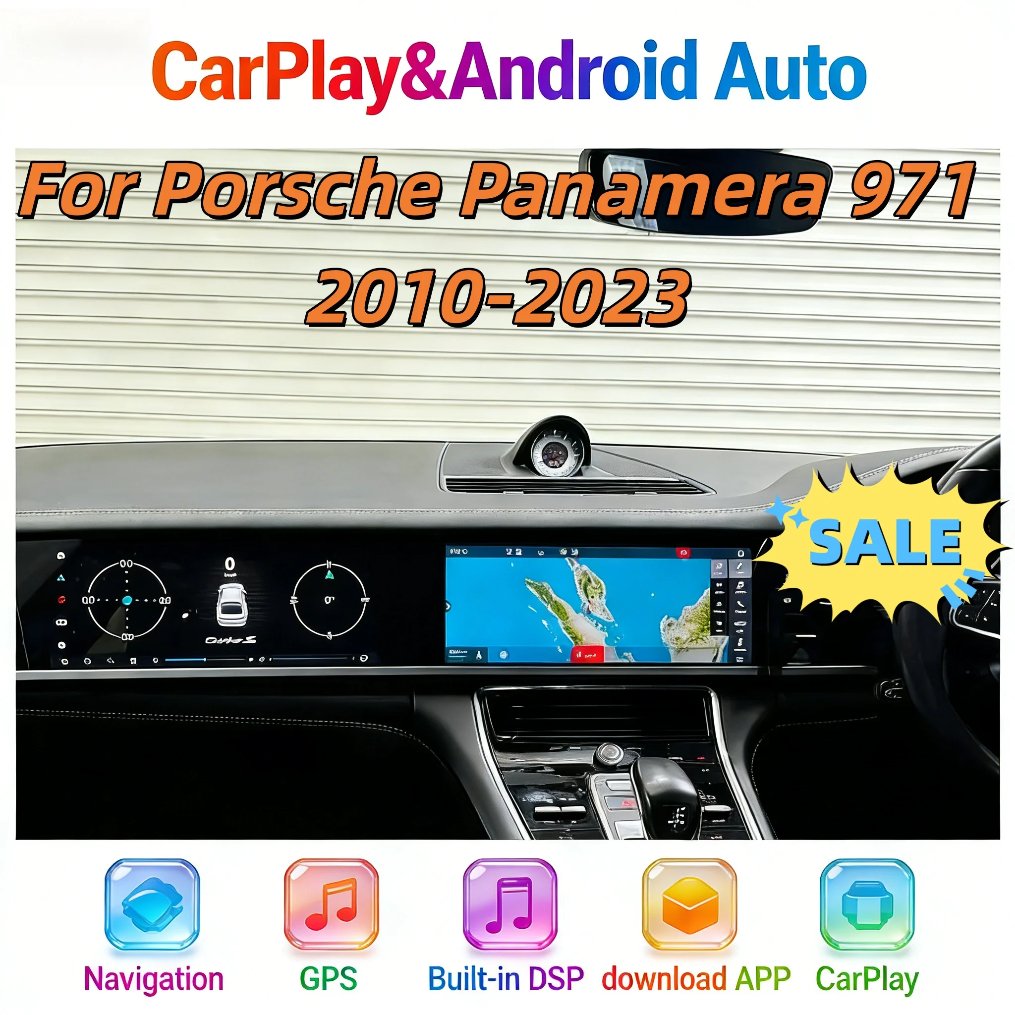 Multimedia Wireless CarPlay Player Dual Screen For Porsche Panamera 971 2010-2023 Android Copilot ScreenAuto Electronics LHD RHD