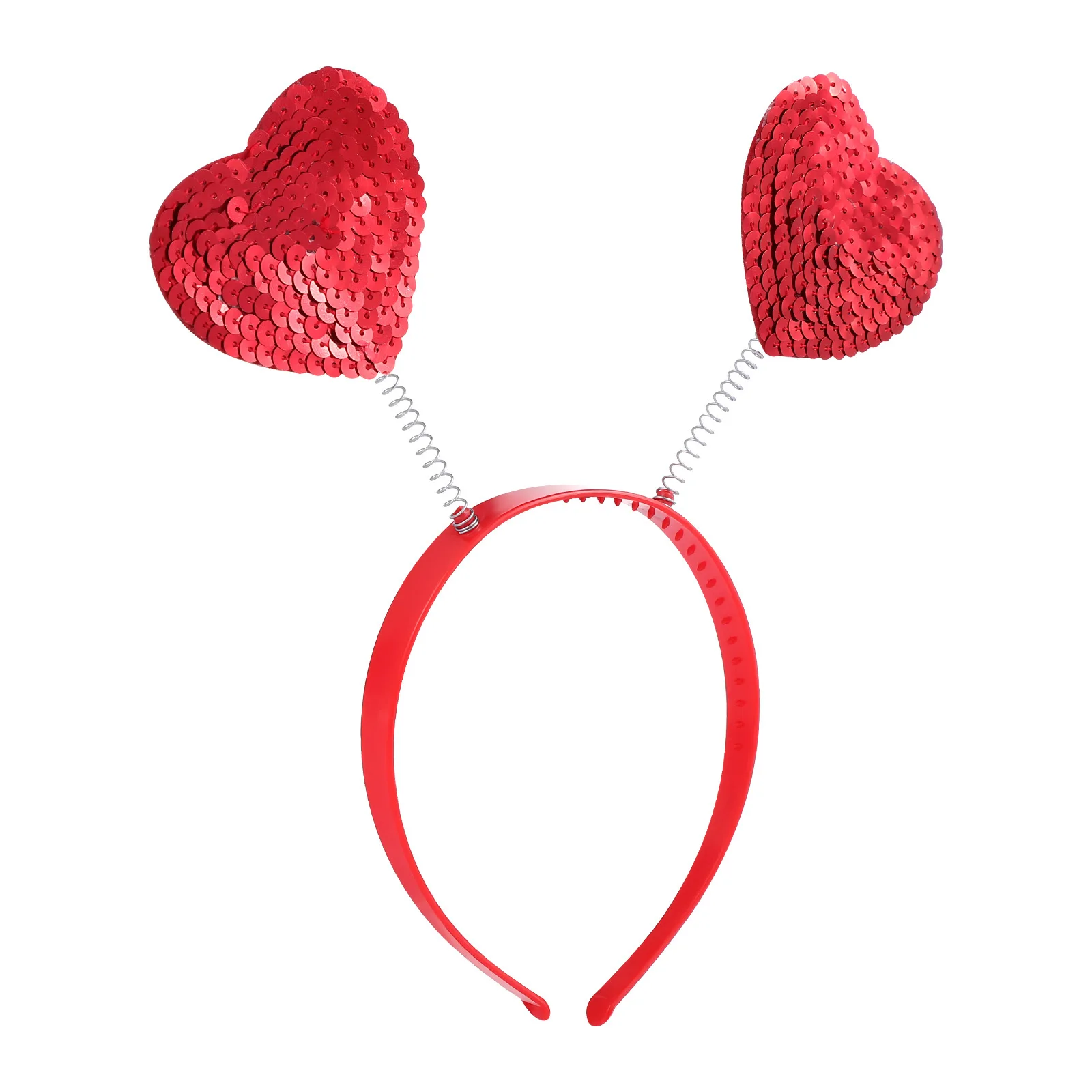 

Valentine Heart Hairband Sequined Headband Valentine's Day Party Hair Decor Romantic Hair Accessories Valentine Headband