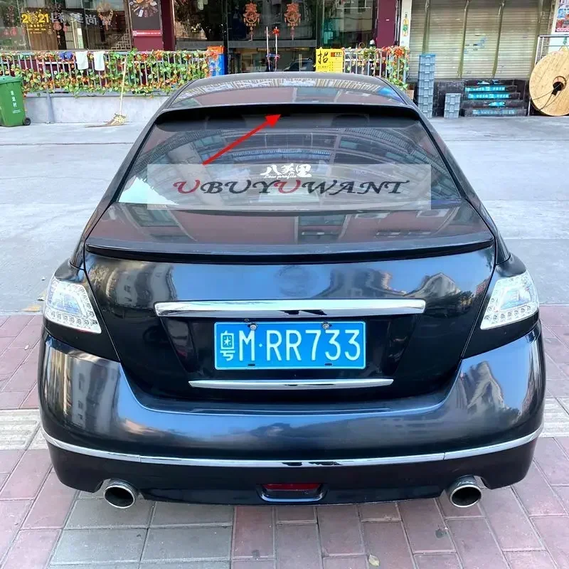 For Nissan Altima Teana Rear Roof Spoiler FRP Material Primer Color Car Tail Wing Decoration For Altima Teana 2010 2011 2012 view 2