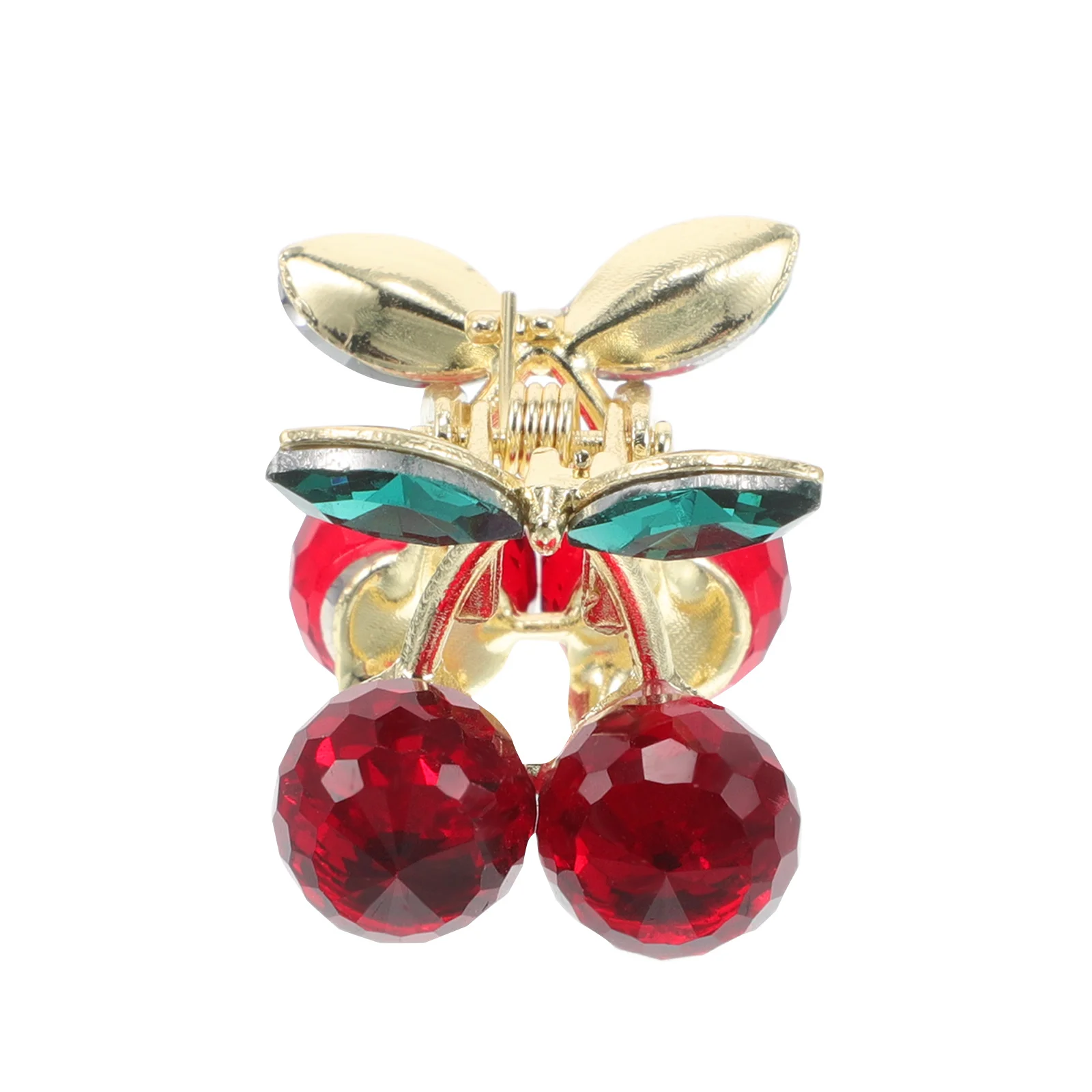 

Small Red Cherry Metal Hair Claw Clip Cute Styling Hairpin Versatile Bangs Ponytail Accessory Red Hair Clip Cherry