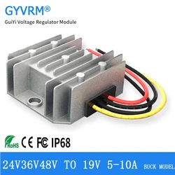 GYVRM DC-DC 24V to 19V 10A Step Down 36V 48V to 19V 10A Voltage Regulator 190W Laptop Power Supply for Car