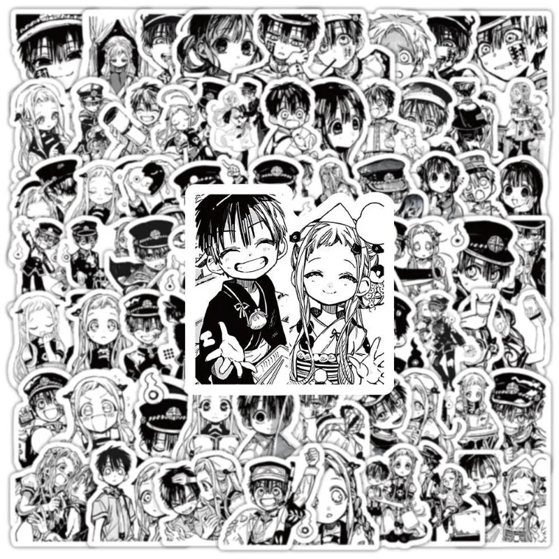Adesivo Hanako-kun legato per WC Hanako Yashiro Nene Anime Periferico Simpatico cartone animato Decorazione diario Adesivo impermeabile 101 pezzi