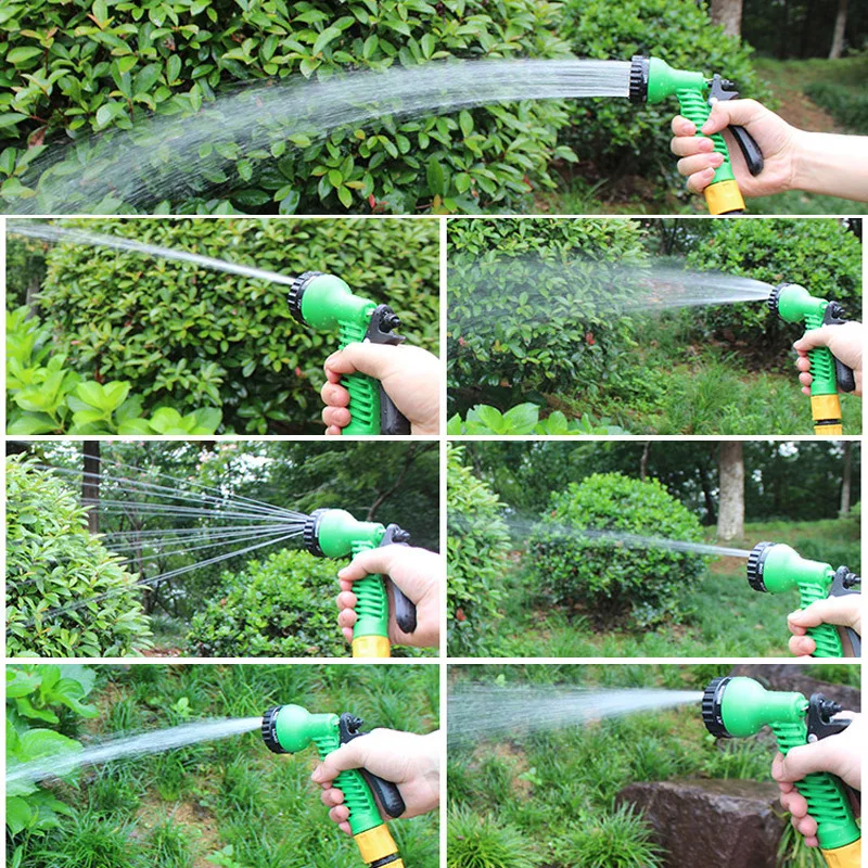 Adjustable 7 Pattern Water Gun Plant Flower Lawn Vegetable Watering Spray Gun Car Washing House Cleaning Gun plant watering