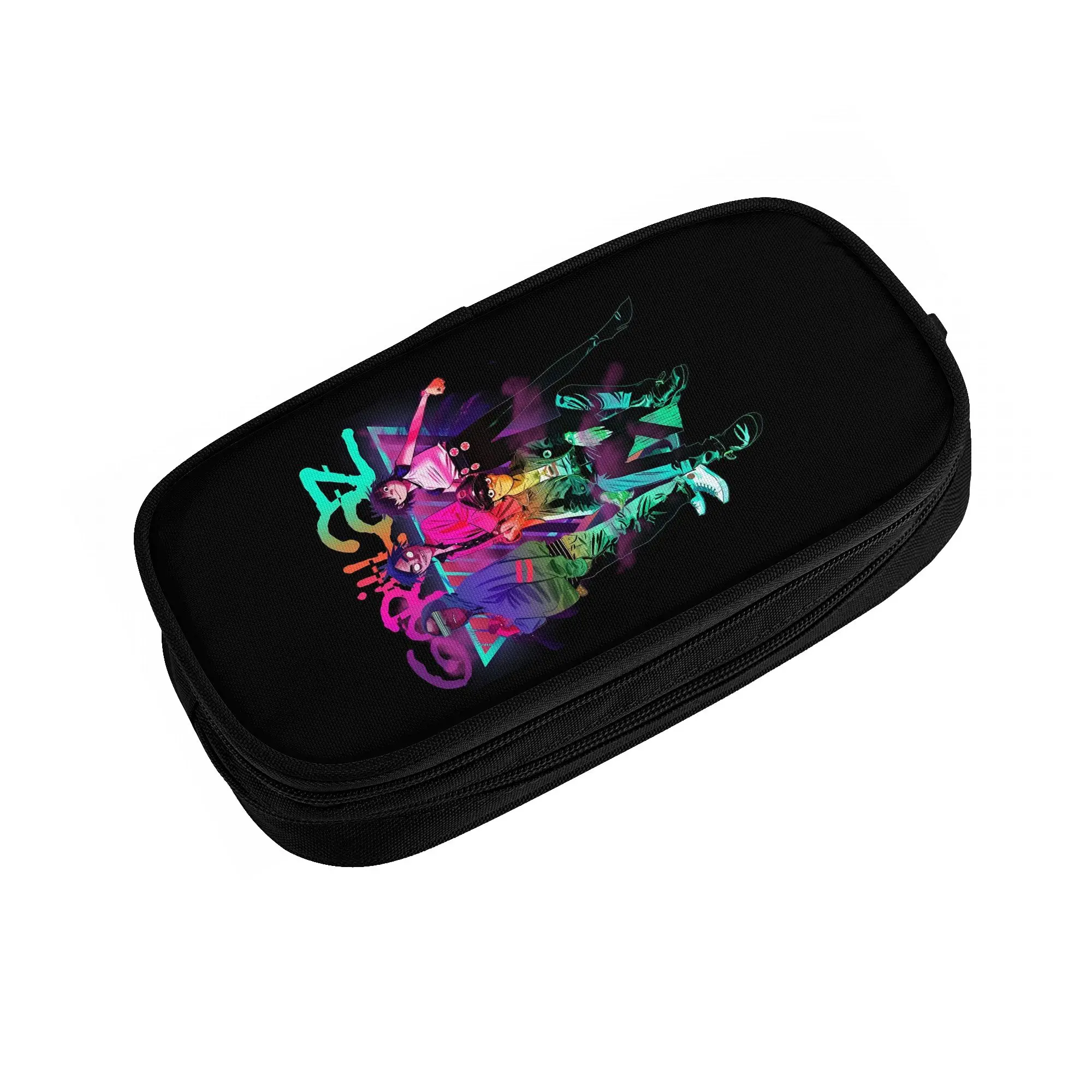 Cartoon Gorillaz English Rock Band  Pencil Cases for Girl Boy Big Capacity Anime  Pen Bag Box School Accessories