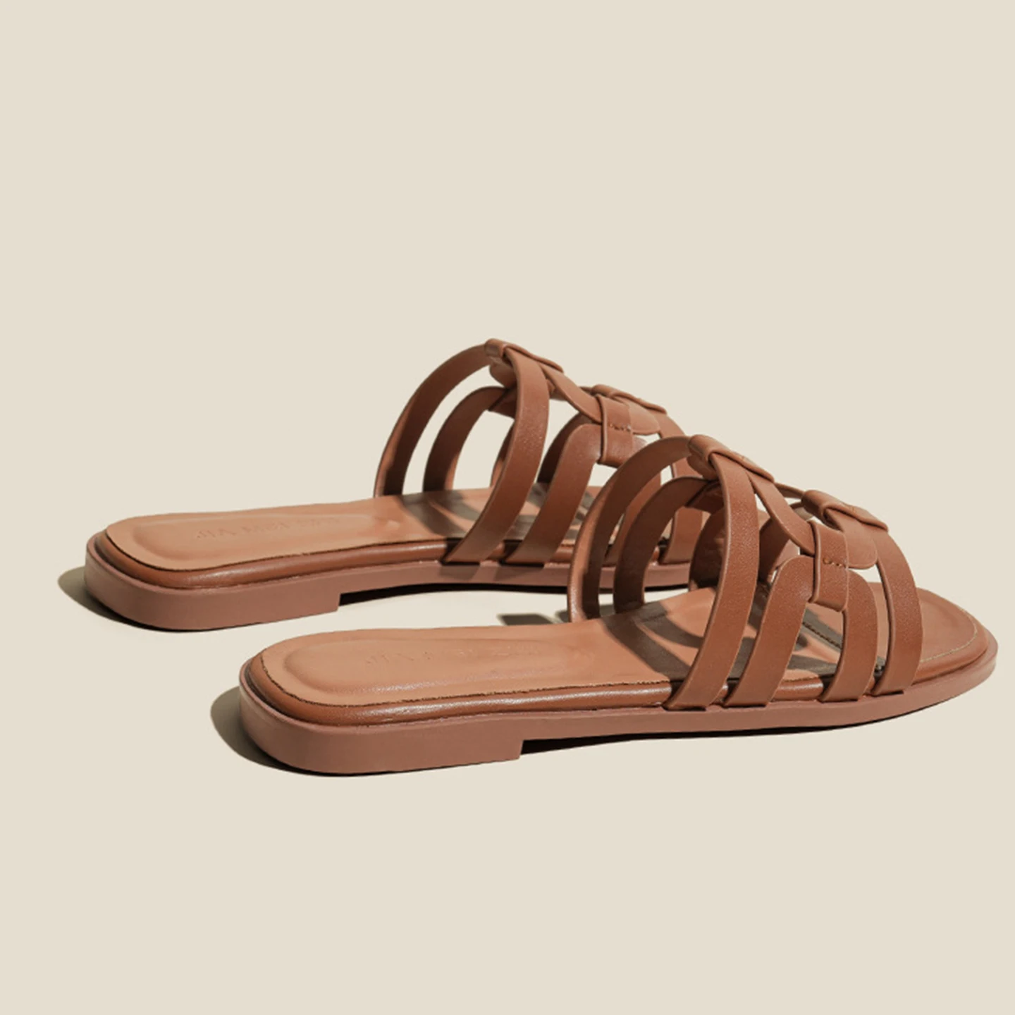 

Womens slippers French elegance slimming soft sole anti-slip woven breathable comfortable resort travel flat shoes sandals