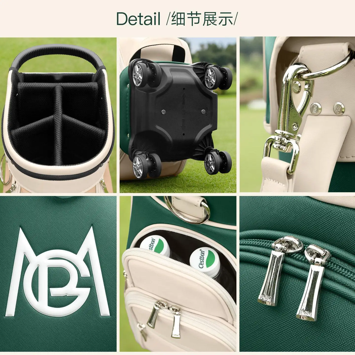 PGM New Golf Bag for Men and Women Korean Version Push-pull Universal Wheel Portable Travel Club Bag Golf Bag