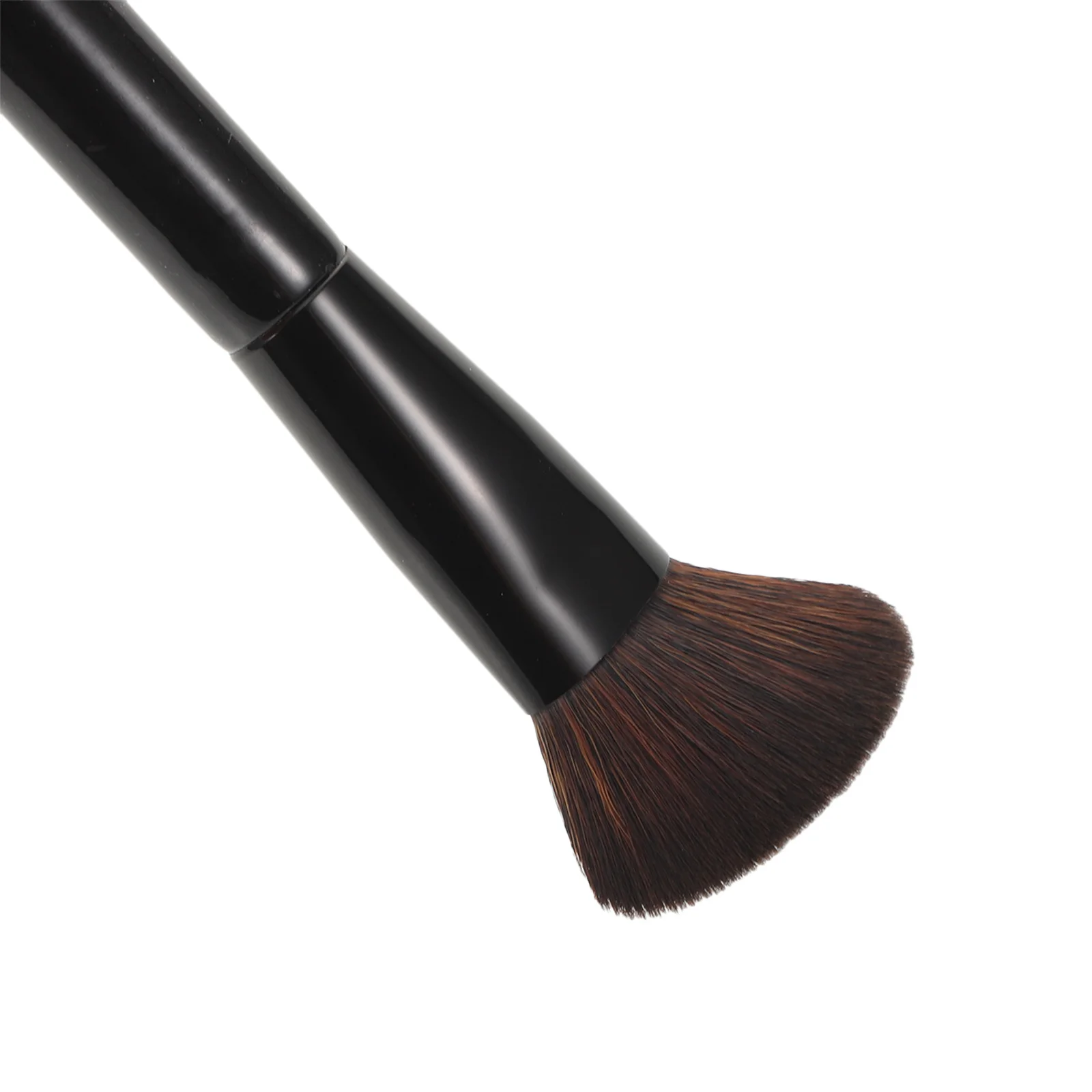 2 Stück doppelseitiger Make-up-Pinsel, multifunktional, weich, doppelseitig, Rouge, Kontur, Puder, Textmarker, reisefreundlich, für Gesicht und Augen