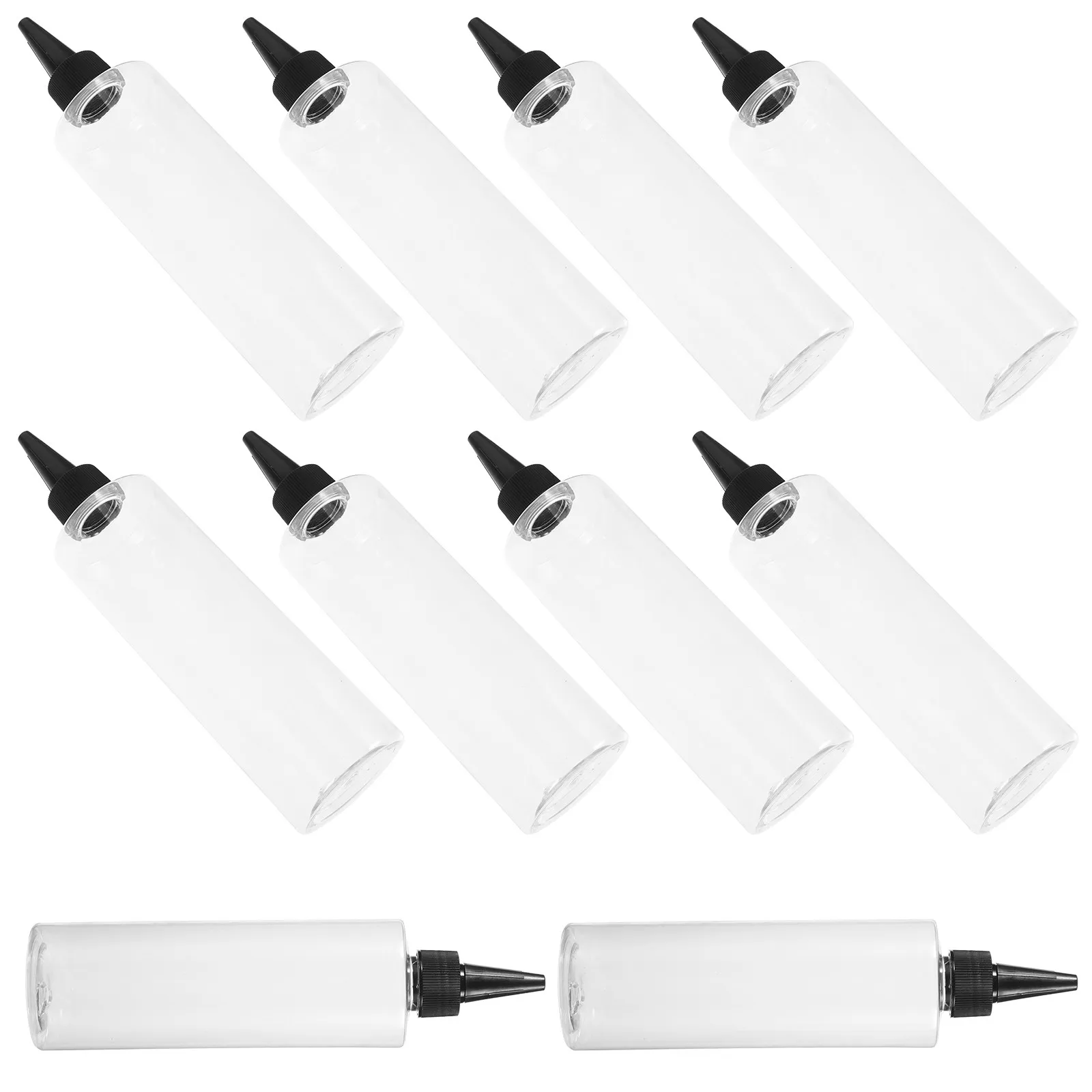 10-pecas-de-frascos-de-plastico-transparente-de-250ml-com-bico-pontiagudo-para-tintura-de-cabelo-shampoo-condicionador-e-tratamento-do-couro-cabeludo