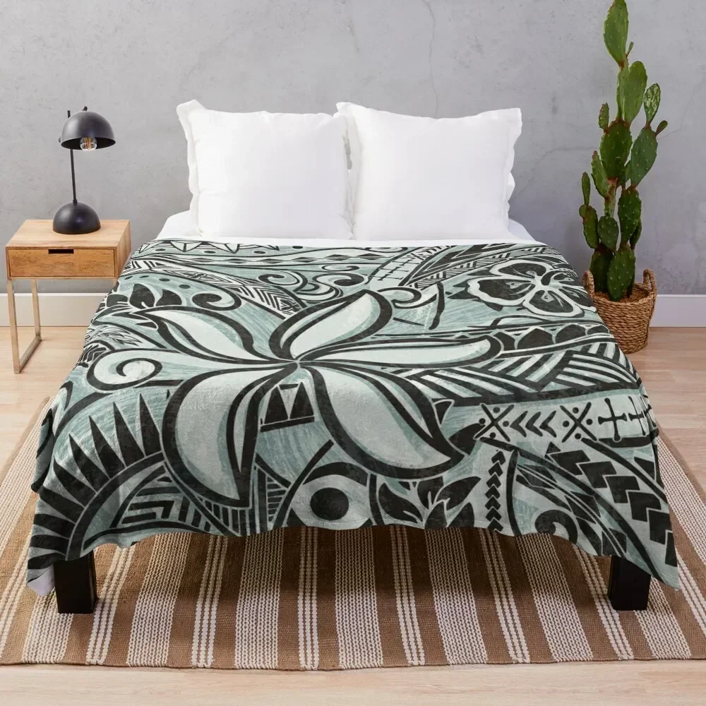 

Hawaiian Slate Ocean Spray Print Throw Blanket Soft Sleeping Bag Vintage Single Blankets