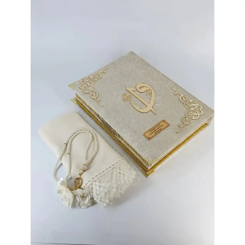 Medium Size With Personalized Cream Velvet Box