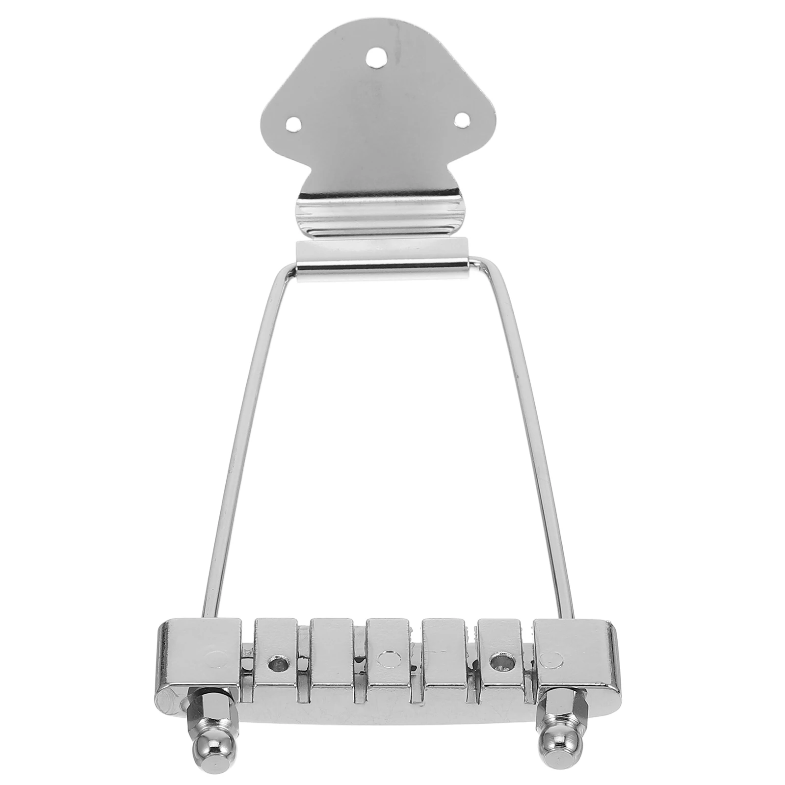 

Durable Zinc Alloy 6-String Guitar Tailpiece Silver 10mm Spacing No Decorative Pattern Great Replacement Part Guitar Tailpiece