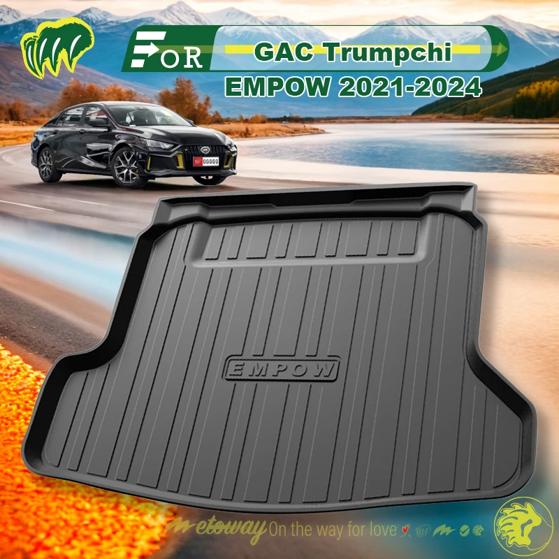 

For GAC Trumpchi EMPOW 2021-2024 Custom Fit Car Trunk Mat All Season Black Cargo Mat 3D Shaped Laser Measured Trunk Liners