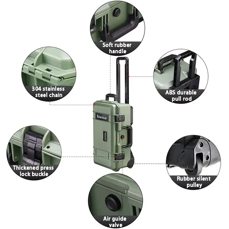 SMRITI Pull Rod Tool Box Safety Instrument Protection Box Multifunctional Waterproof Photography Equipment Organizer Boxes