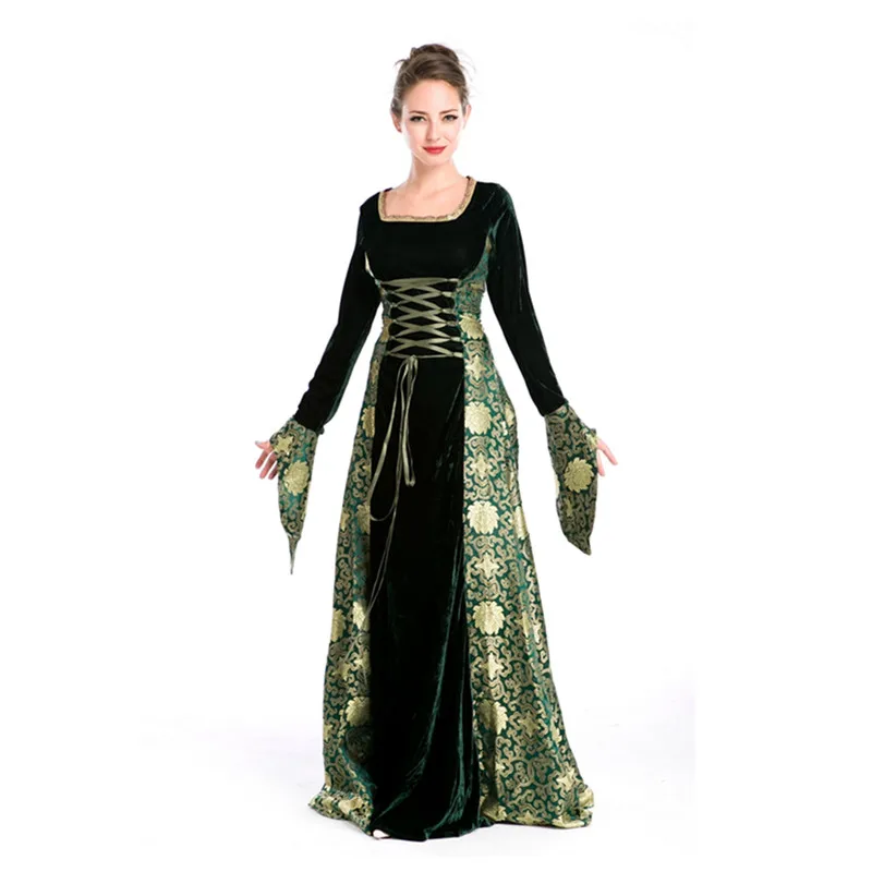 Robe Jacquard à Manches sulfpour Femme, Costume de Princesse Médiéval, Cosplay de ixd'Halloween, pour Adulte