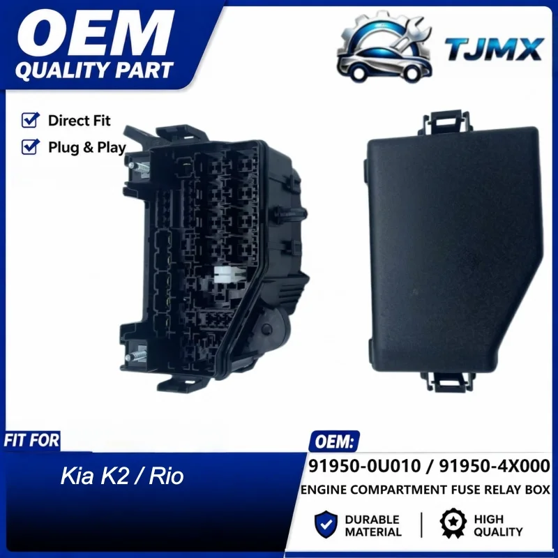 91950-0U010 91950-4X000 Engine Compartment Fuse Relay Box For Hyundai Kia OEM Replacement