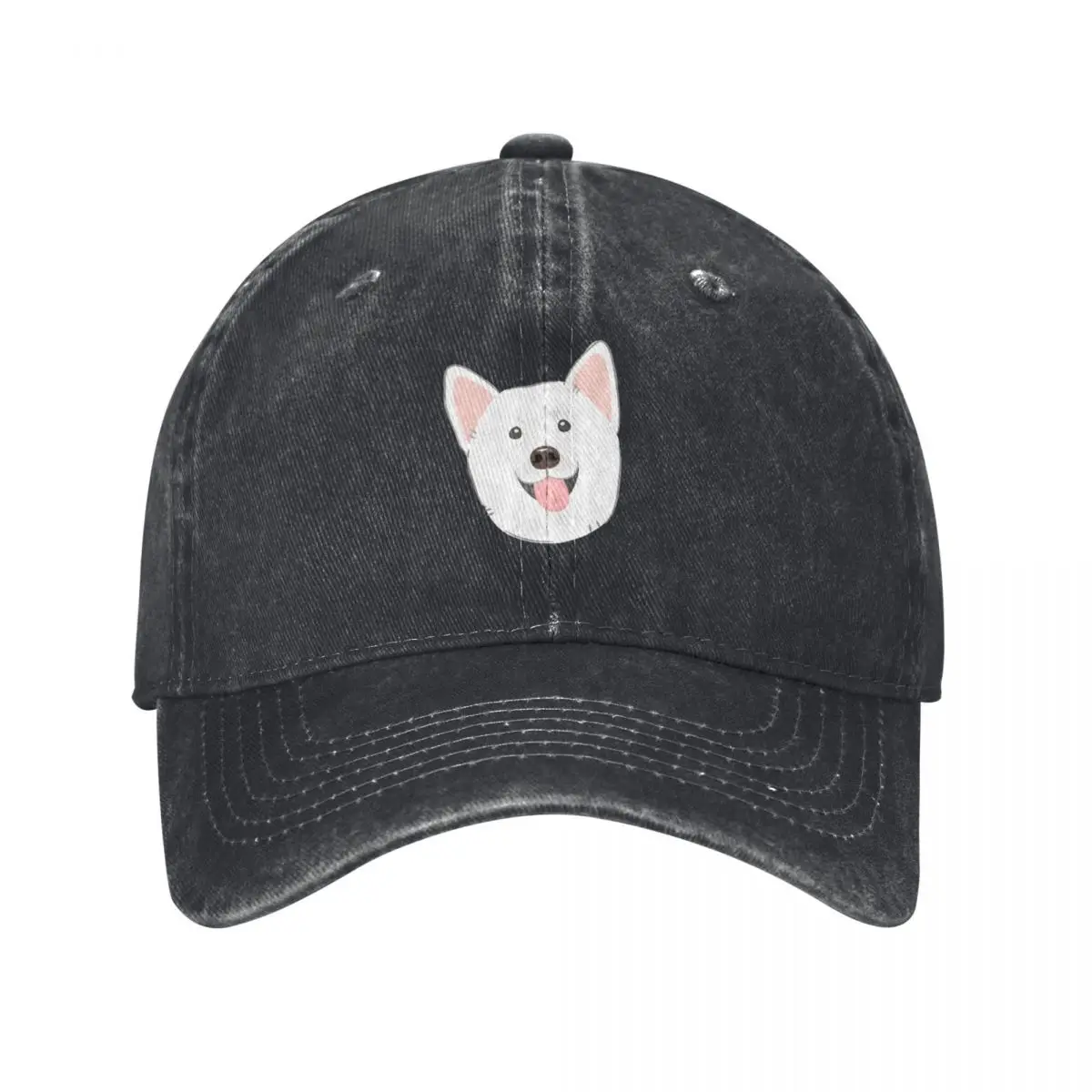 White Korean Jindo Dog Cherry blossom Baseball Cap Luxury Hat Ball Cap Military Tactical Cap Fishing Men's Hats Women's