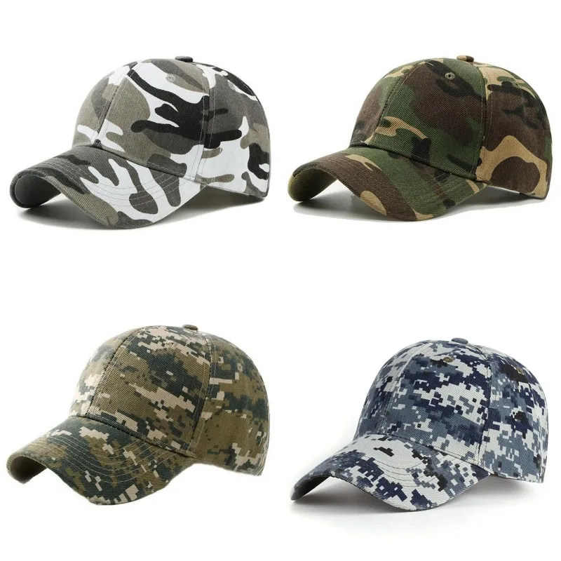 

Men Women Summer Cotton Camouflage Printed Baseball Caps Sunhat Outdoor Unisex Sports Adjustable Snapback Anti-UV Hat Visors